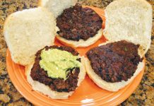 Black Bean Burgers with Guacamole