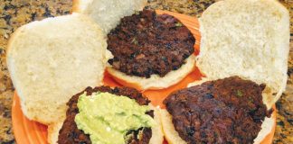 Black Bean Burgers with Guacamole