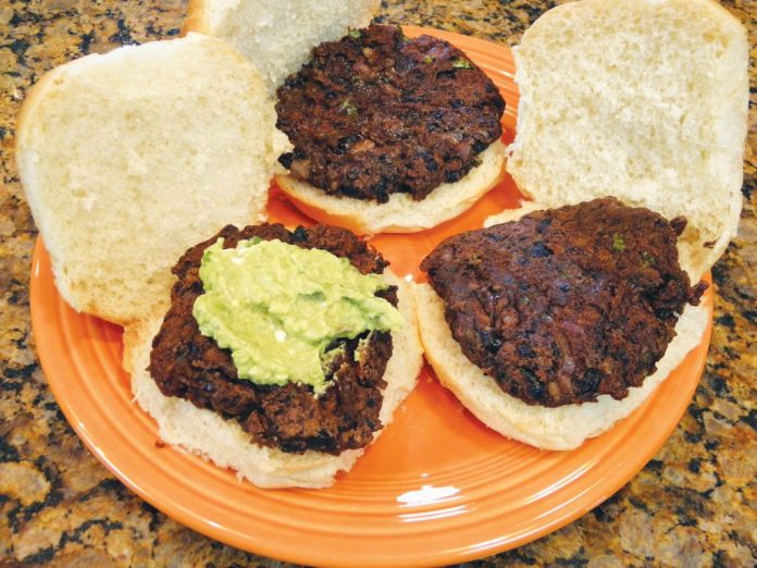 Black Bean Burgers with Guacamole