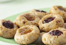 Thumbprint Cookies | Fill each cookie indentation with the jam or preserves of your choice.