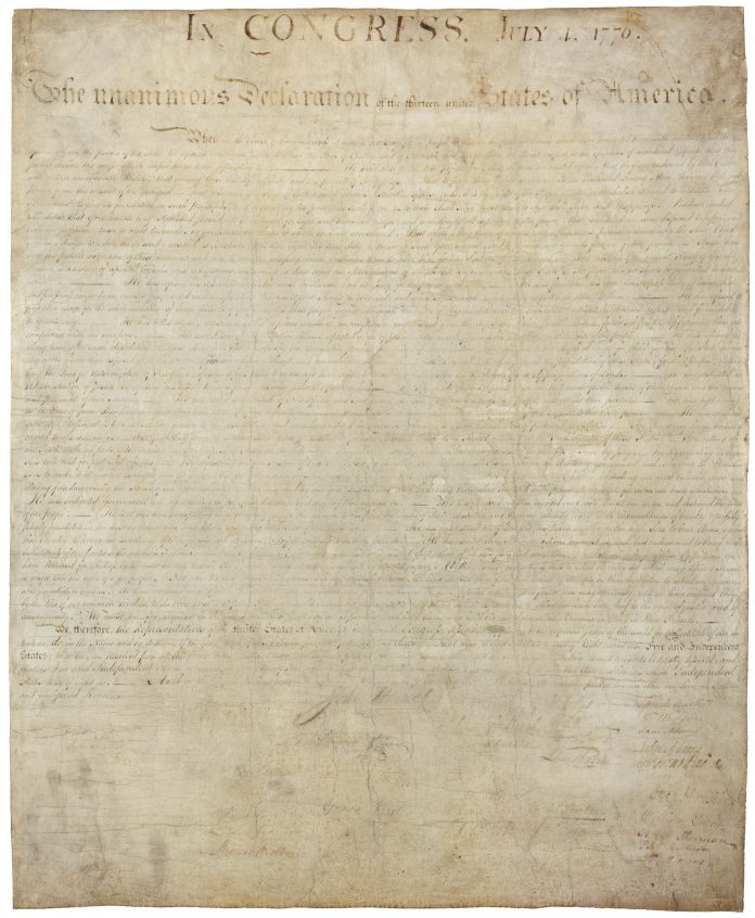 Declaration of Independence – from the National Archives