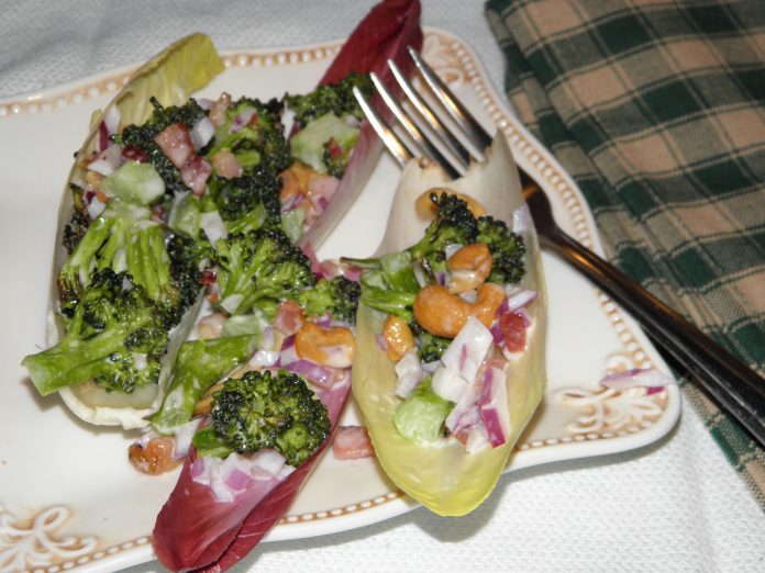 Broccoli Salad with Cashews and Thick-Cut Bacon