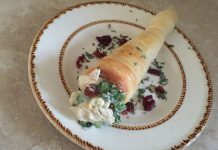 Italian Bread Cones Stuffed with Cranberry-Almond Chicken Salad