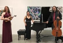 The Muse Series will feature the Dana Piano Trio in virtual concert on May 1. Members of the Dana Piano Trio include (left right): Wendy Case, Cicilia Yudha and Kivie Cahn-Lipman (YSU)