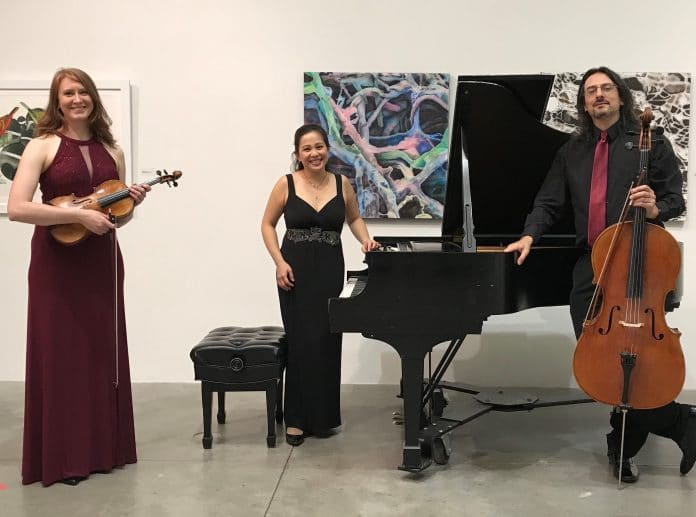 The Muse Series will feature the Dana Piano Trio in virtual concert on May 1. Members of the Dana Piano Trio include (left right): Wendy Case, Cicilia Yudha and Kivie Cahn-Lipman (YSU)