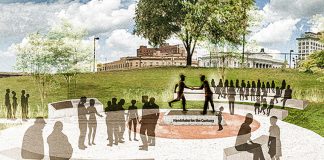 The unveiling and dedication of the Robinson-Shuba Commemorative Statue has been scheduled for Saturday, July 17, as part of Youngstown State University’s Summer Festival of the Arts in Wean Park. (Pecchia Communications)