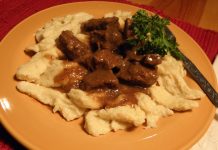 German-Style Gulasch with Spaetzle