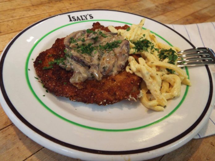 Jägerschnitzel with Mushroom and Wine Sauce