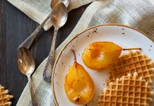 Warm Pear Waffles