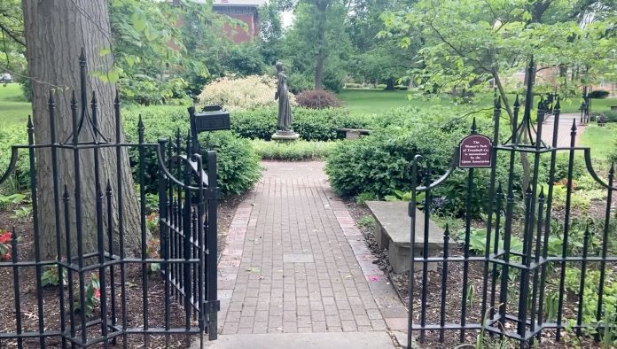 Volunteers tend to The Women’s Park in Warren, Ohio