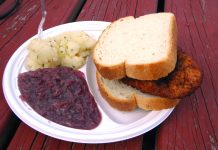 Walnut-crusted chicken schnitzel